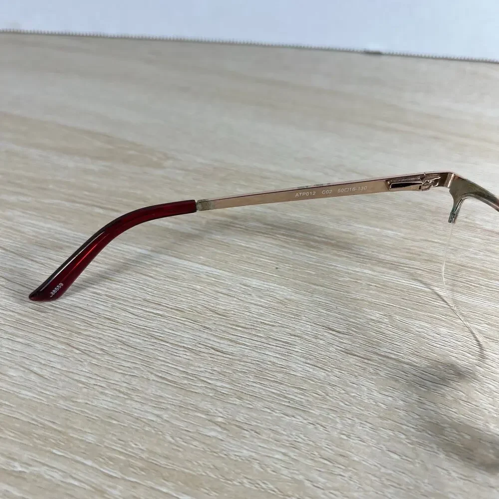 Ann Taylor Luxury Petite ATP012 C02 Half Rim Eyeglasses Red Frame Only 50-16-130